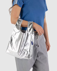 Baby Baggu Reusable Bag - Metallic Silver