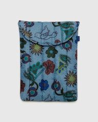 Baggu Puffy Laptop Sleeve 13" - Digital Denim Birds