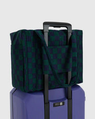 Baggu Cloud Carry On Small - Navy Green Check