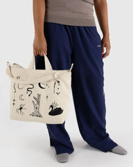 Horizontal Duck Bag - Embroidered Ballet Icons