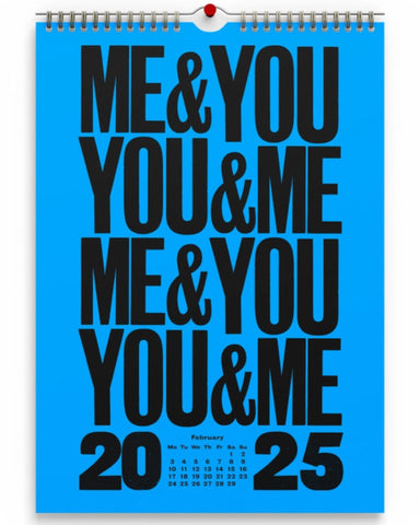 2025 Wall Calendar - Designed by Anthony Burrill