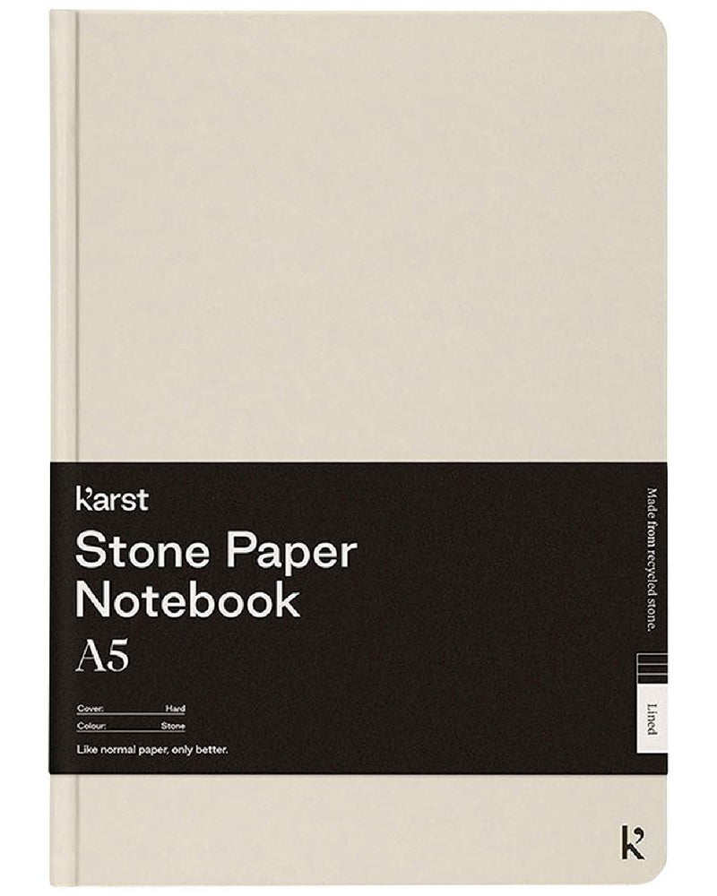 Karst - Hard Cover Notebook - Dot Grid - Stone