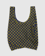 Baggu Reusable Bag - Pear Navy Check