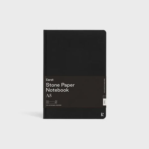 Karst - Hard Cover Notebook - Lined - Black